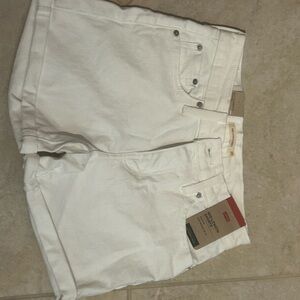 Levi's White Denim Shorts